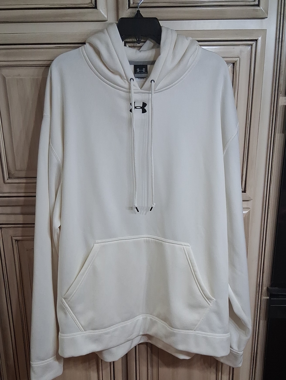 Under Armour Men's Off-White Pullover Hoodie - Size XXL